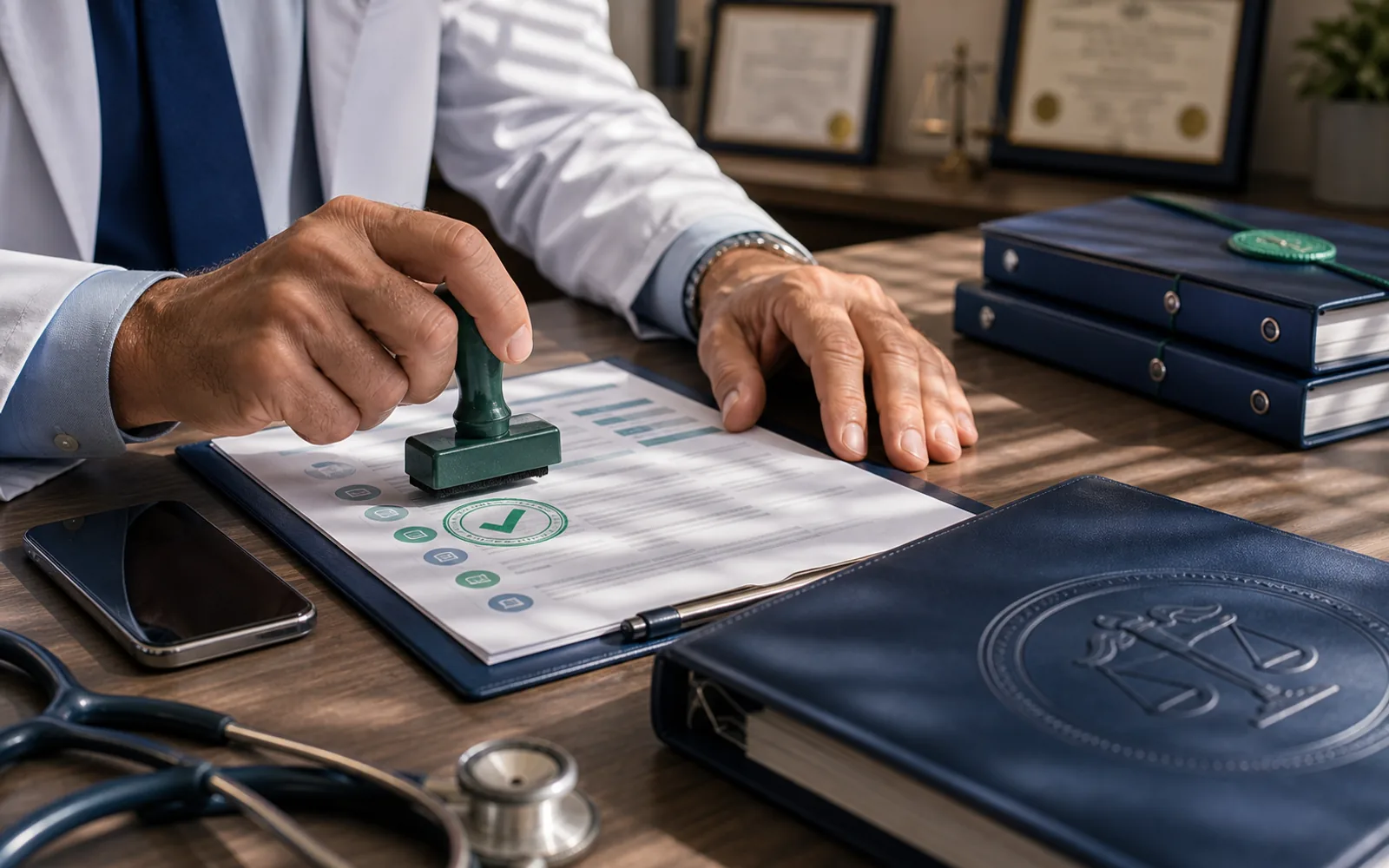 Documentos regulatórios usados como imagem editorial para fiscalização em saúde suplementar.