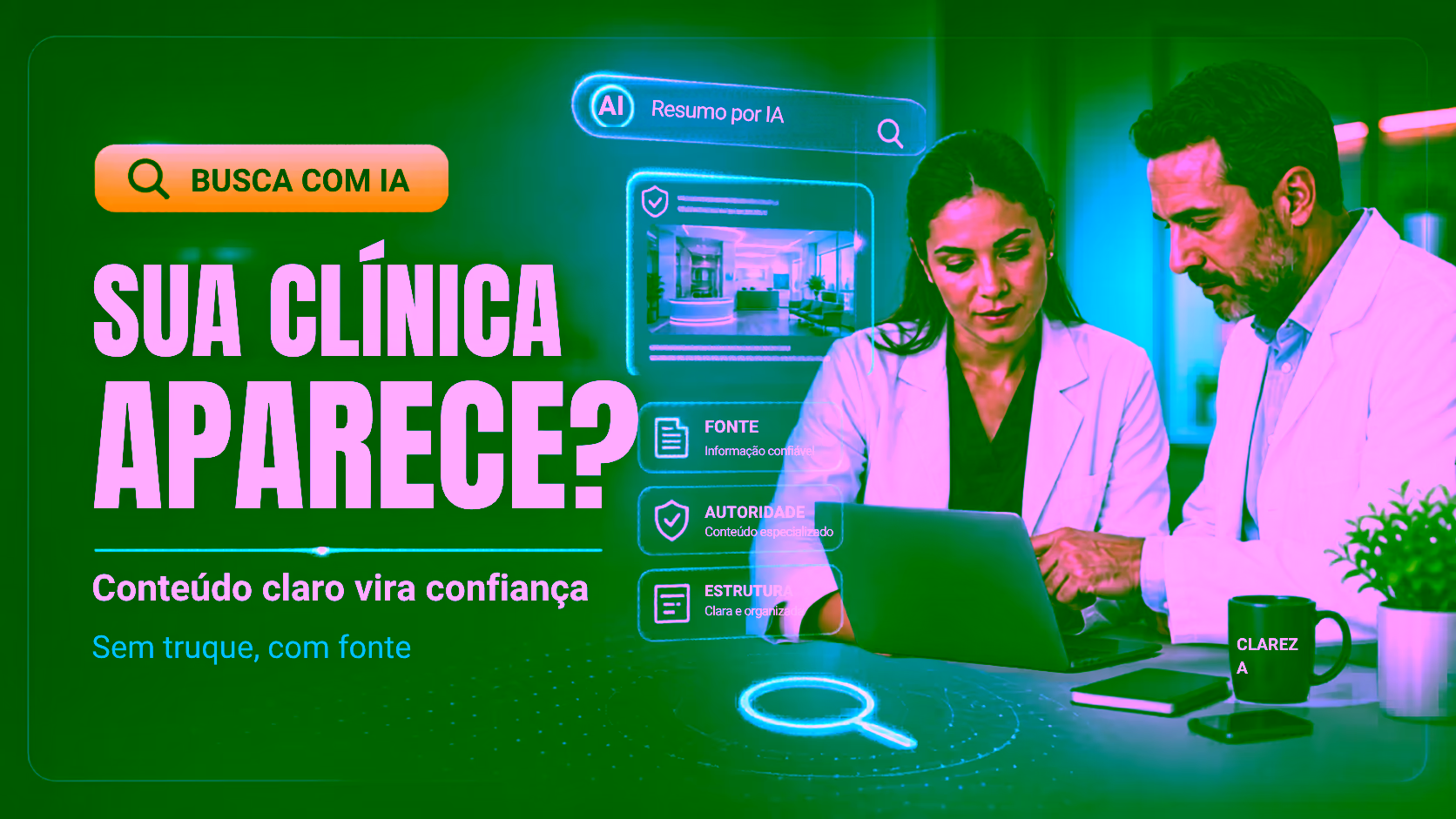 Imagem de capa: Busca com IA: o que clínicas devem observar