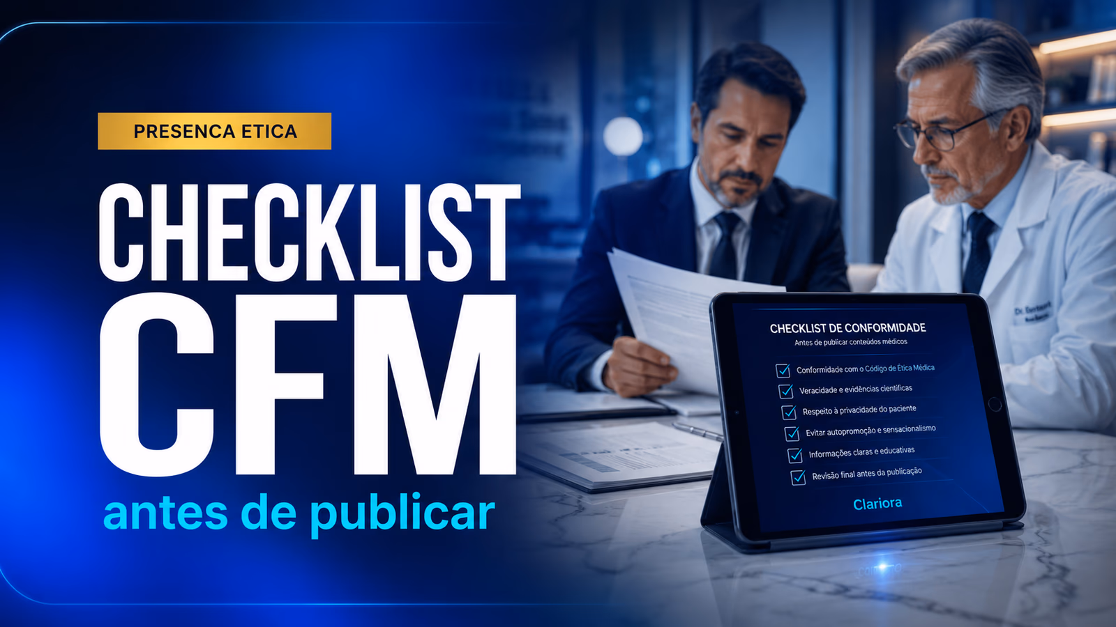 Imagem de capa: Checklist de presença digital ética para clínicas
